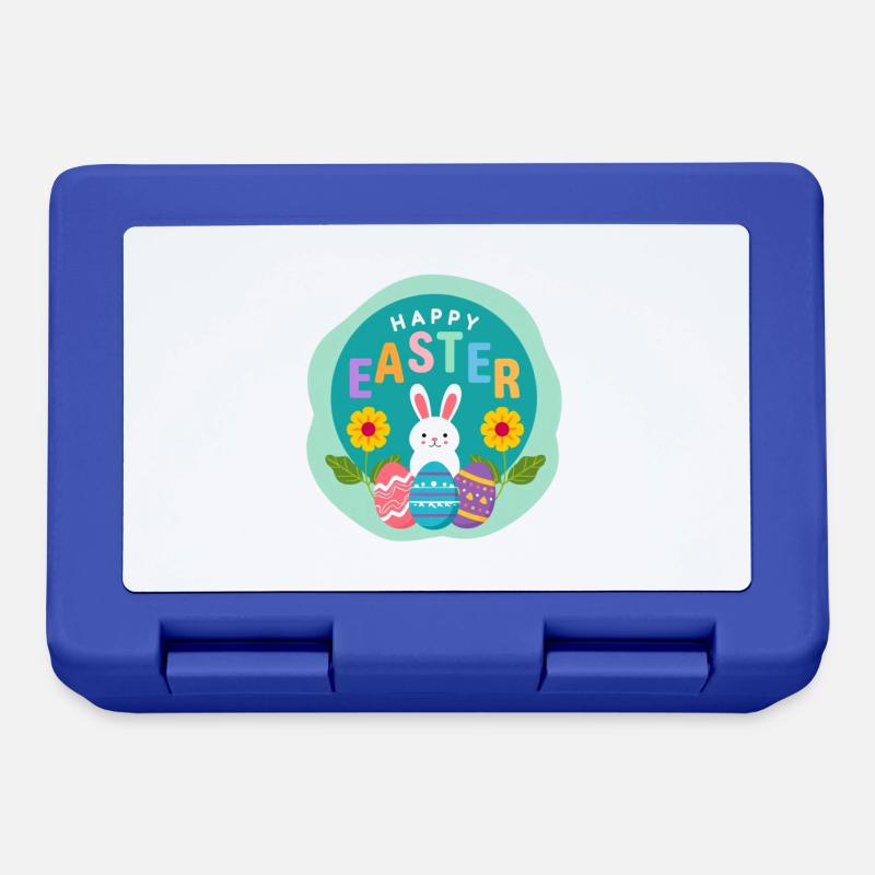Lapin de Pâques - Boîte à goûter - bleu royal