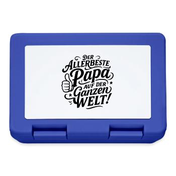 Der Allerbeste Papa Auf der ganzen Welt - Brotdose - Royalblau - Vorne