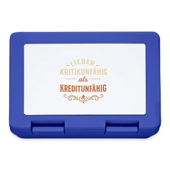 Better incapable of criticism than incapable of crediting - Lunchbox - royal blue - Front