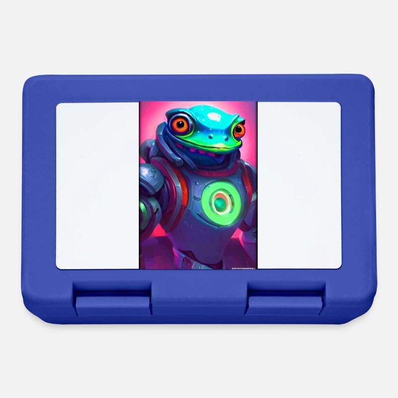 Space Frog Future Cyborg Robot - Lunchbox - royal blue