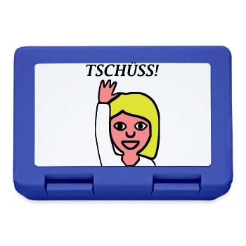 Emoji Grüßen Tschüss - Brotdose - Royalblau - Vorne