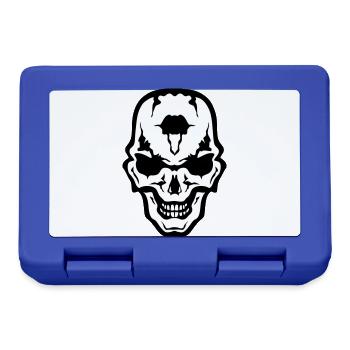 head of death skull gothic gothic crane - Lunchbox - royal blue - Front