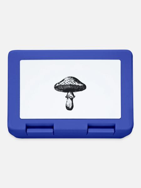Cooles Pilzdesign, Pilzesammler, Pilze suchen. - Brotdose - Royalblau