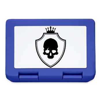 Skelett Wappen Totenkopf - Brotdose - Royalblau - Vorne