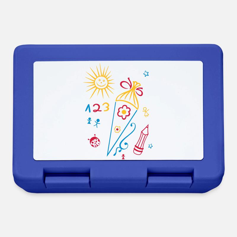 Schule, Schulanfang, Kinder, back to school - Brotdose - Royalblau