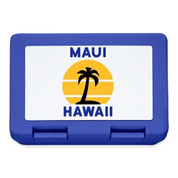 Maui, Hawaii (Sun, Palm, Island) - Lunchbox - royal blue - Front