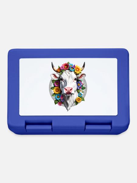 VACHE FLEURIE - Boîte à goûter - bleu royal