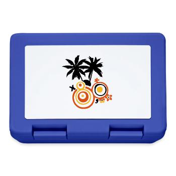 Palm Sommer für Surfer - Brotdose - Royalblau - Vorne