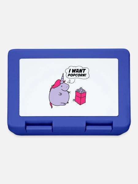 unicorn_want_popcorn_002 - Brotdose - Royalblau
