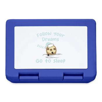 Follow your dreams, go to sleep - humour - Boîte à goûter - bleu royal - Devant