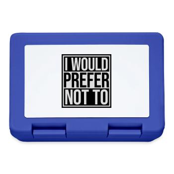 I prefer not to - Lunchbox - royal blue - Front