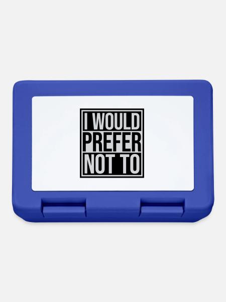 I prefer not to - Brotdose - Royalblau