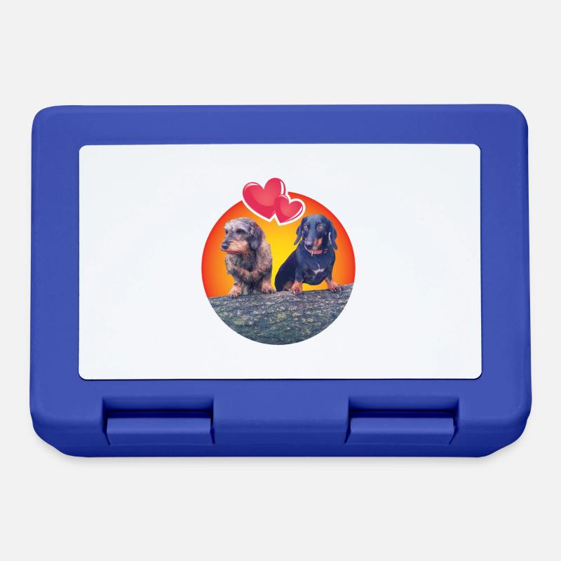 Teckels adorables - Boîte à goûter - bleu royal