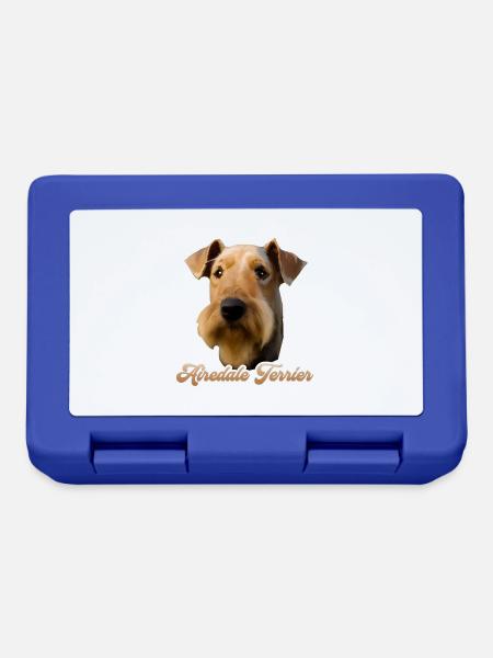 Airedale Terrier - Brotdose - Royalblau