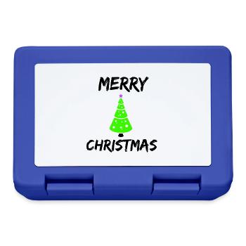 merry christmas - Brotdose - Royalblau - Vorne