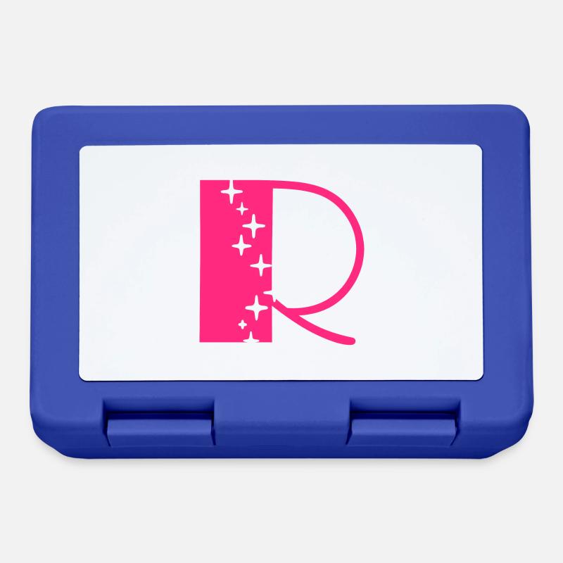 Buchstabe R Glitzer - Brotdose - Royalblau