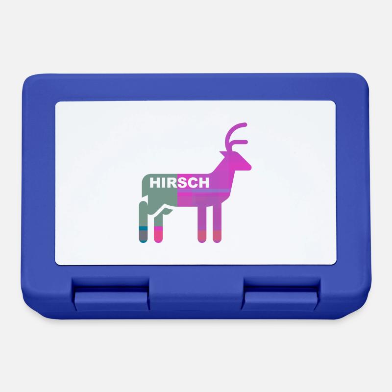 Hirsch - Brotdose - Royalblau