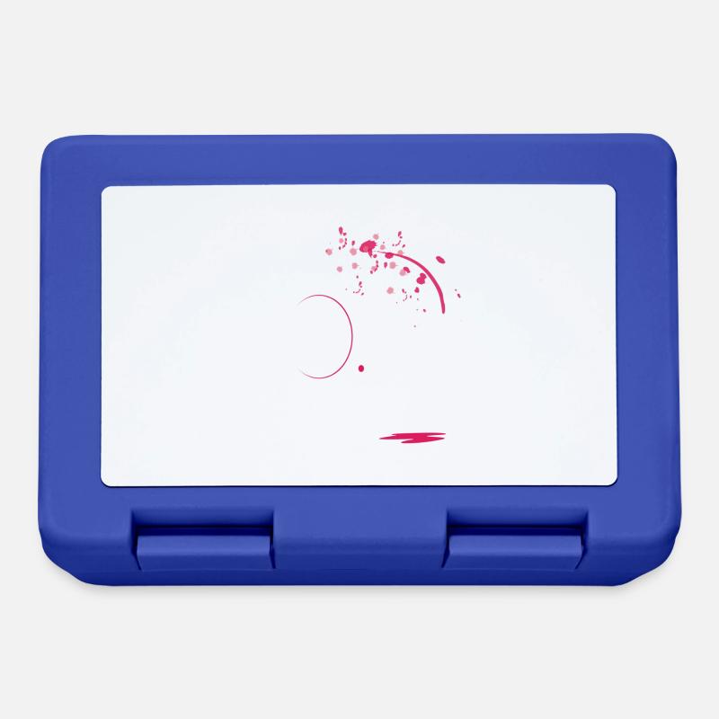 White elephant with pink paint - Lunchbox - royal blue