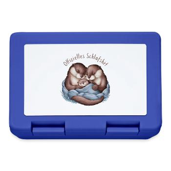Official Sleep Shirt Otter Family Men Women - Lunchbox - royal blue - Front