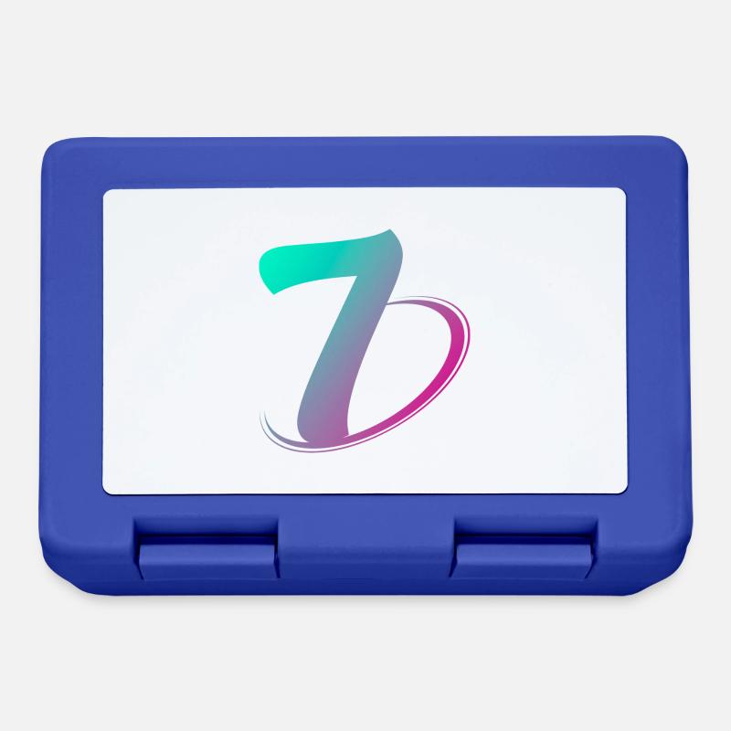 Numéro 7 multicolore - Boîte à goûter - bleu royal