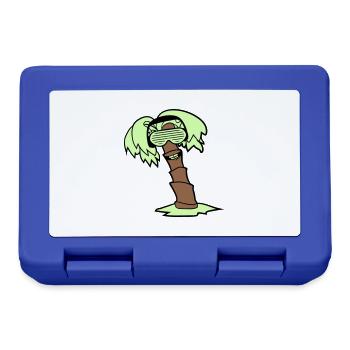 DJ Palm Tree Holiday Beach Summer Holiday Tree Party - Lunchbox - royal blue - Front