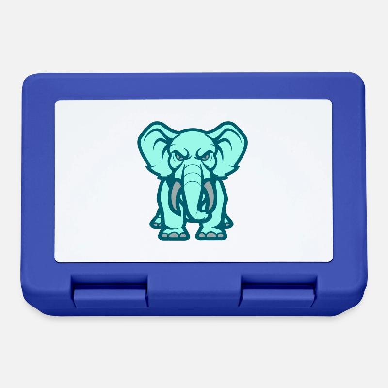 elefant comic - Brotdose - Royalblau