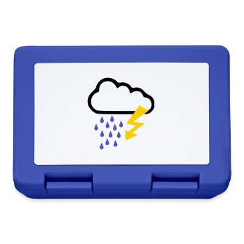 Weather - Thunder Storm - Rain - Lunchbox - royal blue - Front