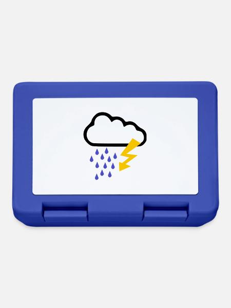 Orage - Temps - Flash - Boîte à goûter - bleu royal