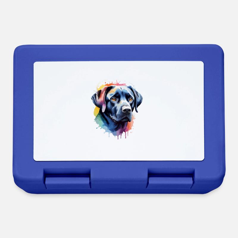 Labrador Retriever Chien Cool Couleur Explosion - Boîte à goûter - bleu royal