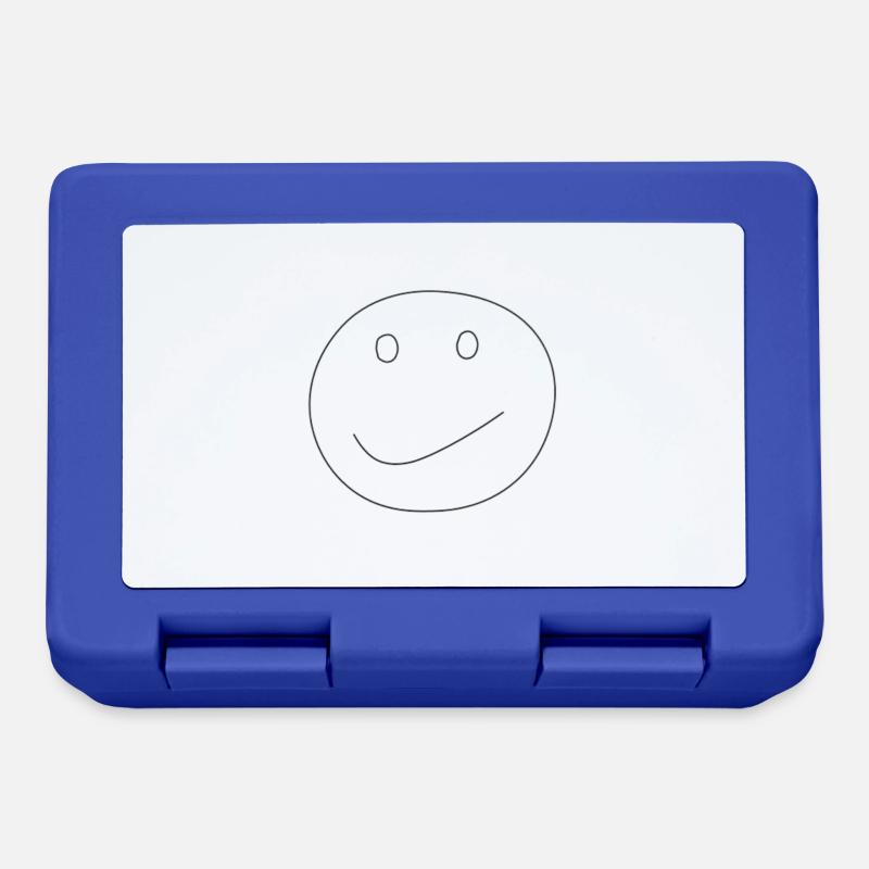 Visage rieur - Boîte à goûter - bleu royal