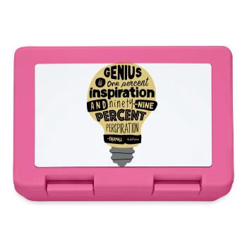 Zitat | Thomas Edison - Brotdose - Pink - Vorne