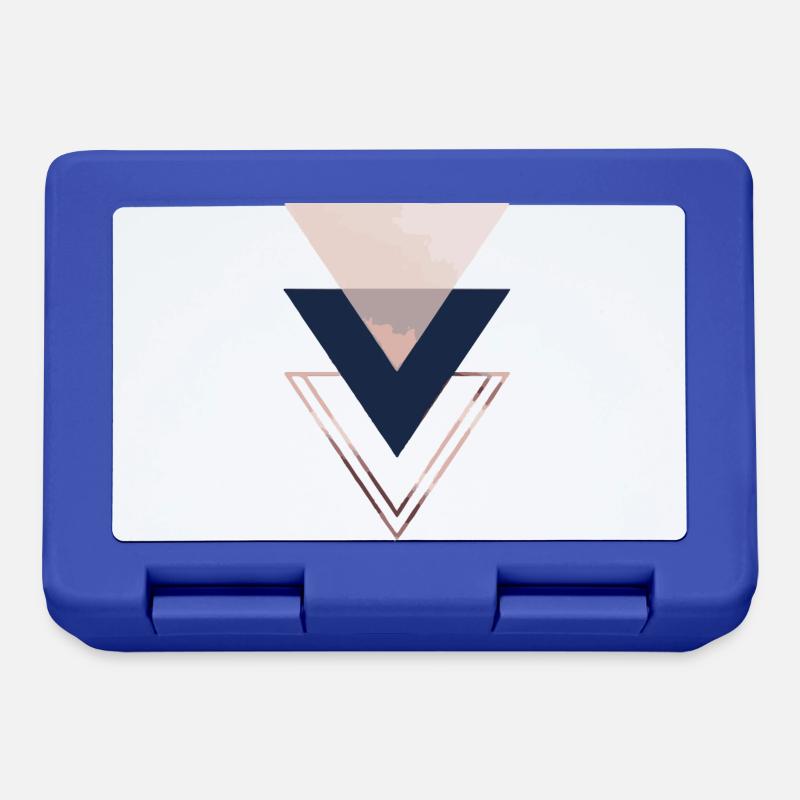 Triangles rose - Lunchbox - royal blue