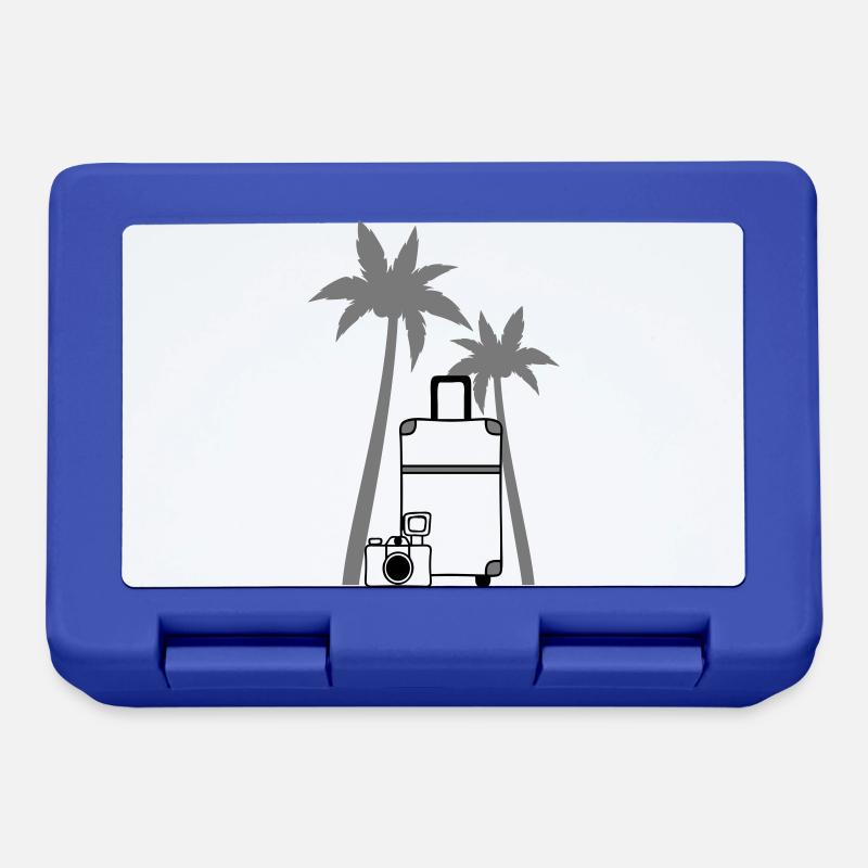 Caméra valise palme - Boîte à goûter - bleu royal