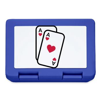 Cartes as de coeur cartes à jouer poker - Boîte à goûter - bleu royal - Devant