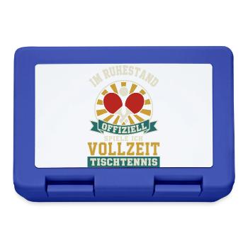 Rente Tischtennis Shirt – Vollzeit an der Platte - Brotdose - Royalblau - Vorne