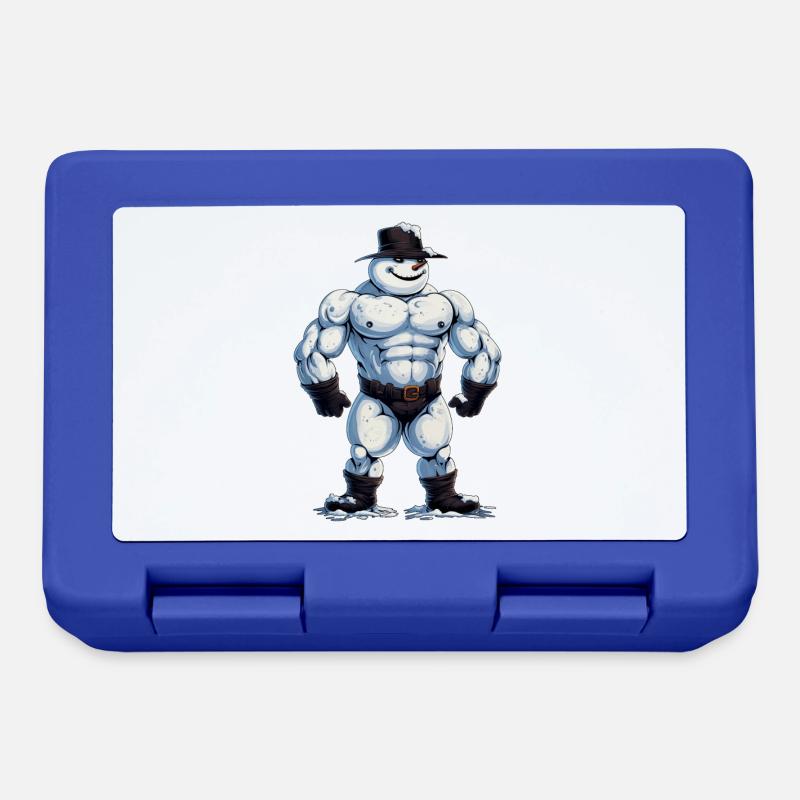 ok… Ein Bodybuilder Schneemann… - Brotdose - Royalblau