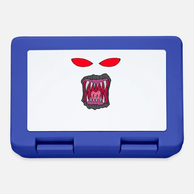 Monster Face #2 - Lunchbox - royal blue
