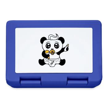 child baby rattle pacifier diaper little boy s - Lunchbox - royal blue - Front