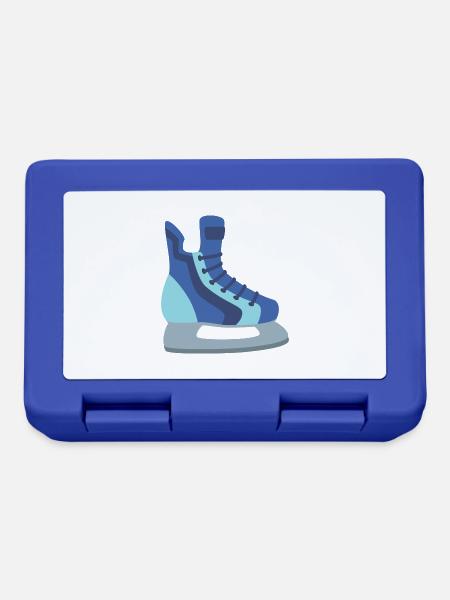 schlittschuh Eislaufen - Brotdose - Royalblau