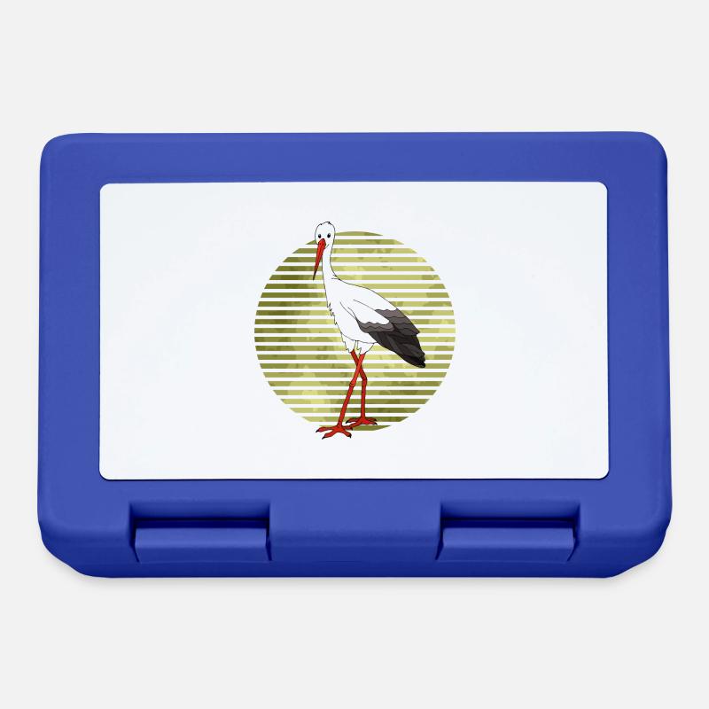 cigogne - Boîte à goûter - bleu royal