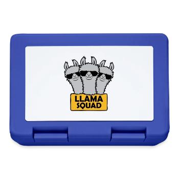 Conception de l’équipe Llama Squad - Boîte à goûter - bleu royal - Devant
