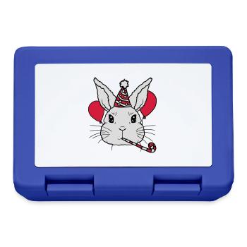 Birthday Child Rabbit Tröte Party Hat - Lunchbox - royal blue - Front