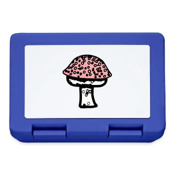 Fungus Mushrooms Poisonous Mycology Earthy Vector 1 - Lunchbox - royal blue - Front
