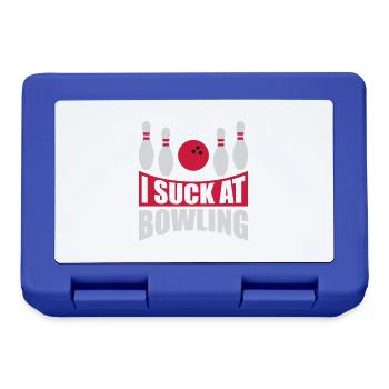 I suck at bowling - Lunchbox - royal blue - Front