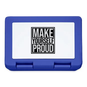 make yourself proud Zitat - Brotdose - Royalblau - Vorne