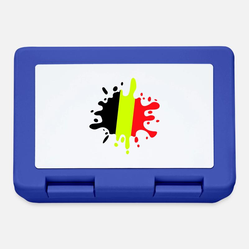 farbklecks belgien - Brotdose - Royalblau