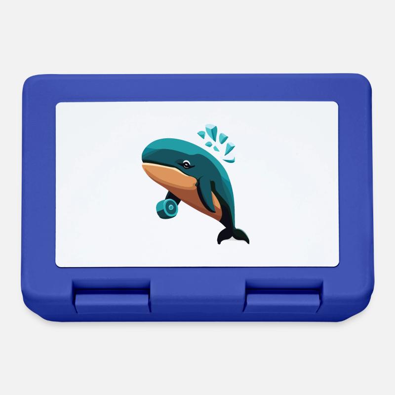 baleine - Boîte à goûter - bleu royal