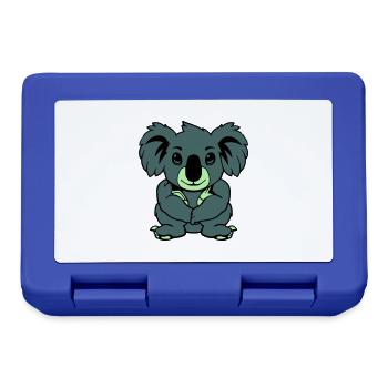 Koala Ours Bande Dessinée Animal - Boîte à goûter - bleu royal - Devant