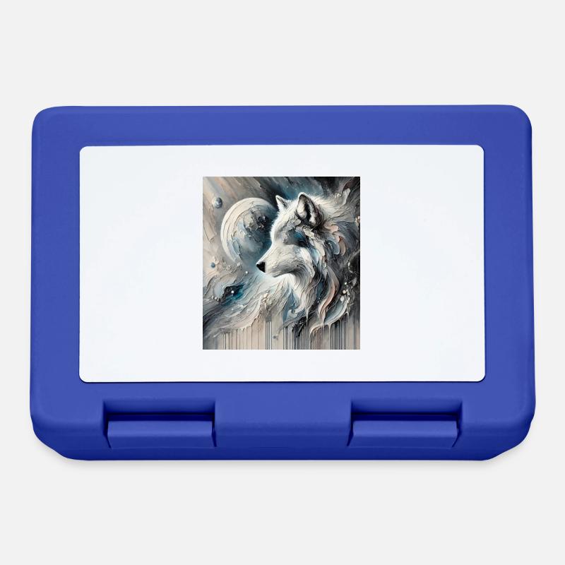 Abstract Wolf - Lunchbox - royal blue