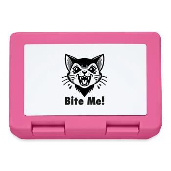 Chat vampire gothique - « Mordez-moi ! » Concevoir - Boîte à goûter - rose - Devant